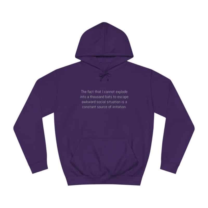 Funny Awkward Bat Meme Hoodie