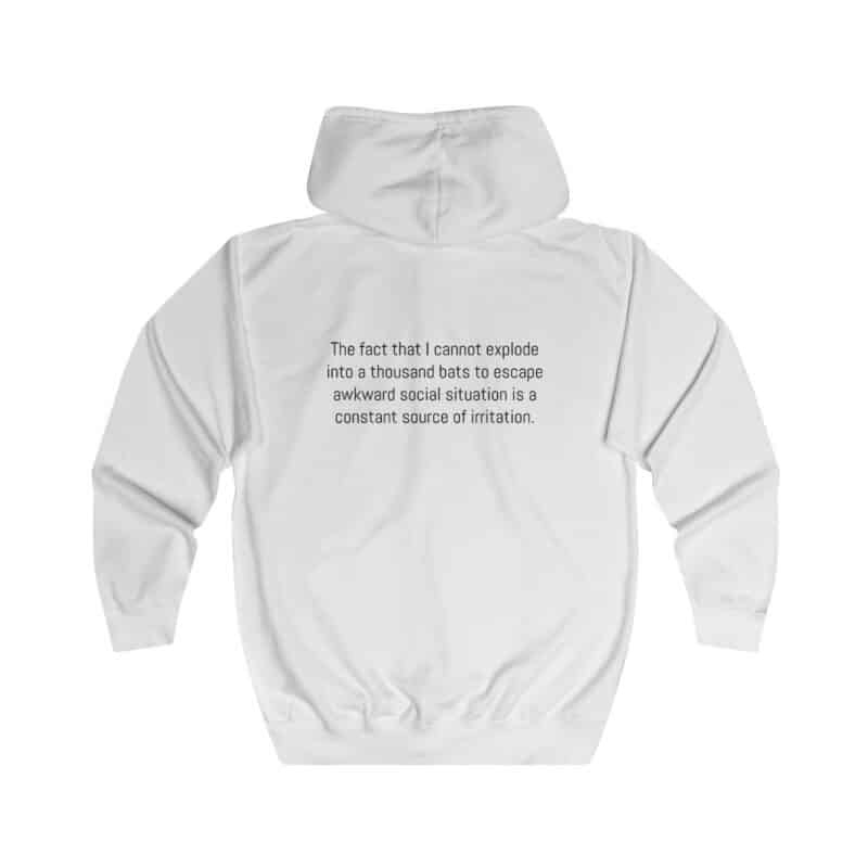 Funny Awkward Bat Meme Zip Hoodie