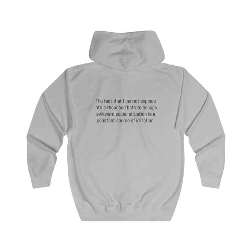 Funny Awkward Bat Meme Zip Hoodie