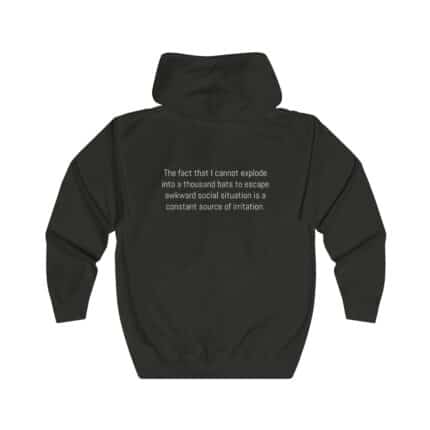 Funny Awkward Bat Meme Zip Hoodie