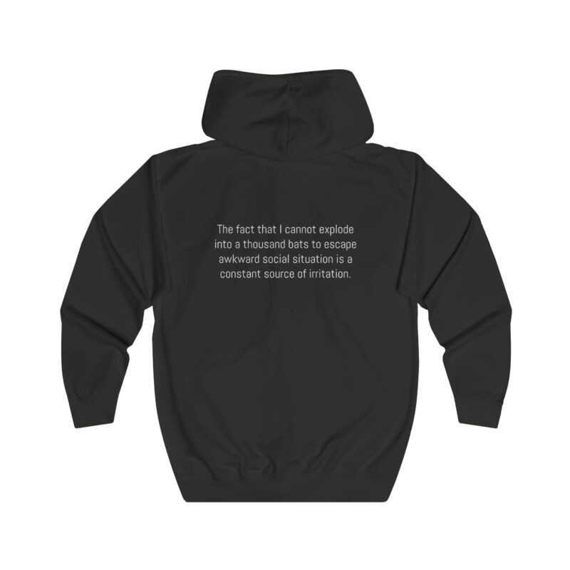 Funny Awkward Bat Meme Zip Hoodie