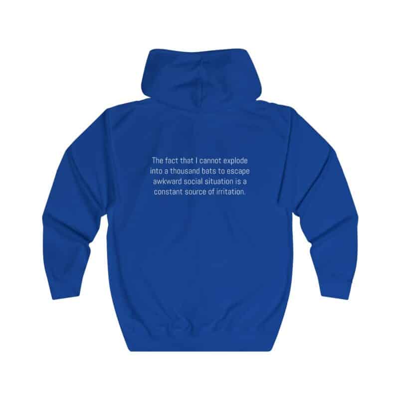 Funny Awkward Bat Meme Zip Hoodie