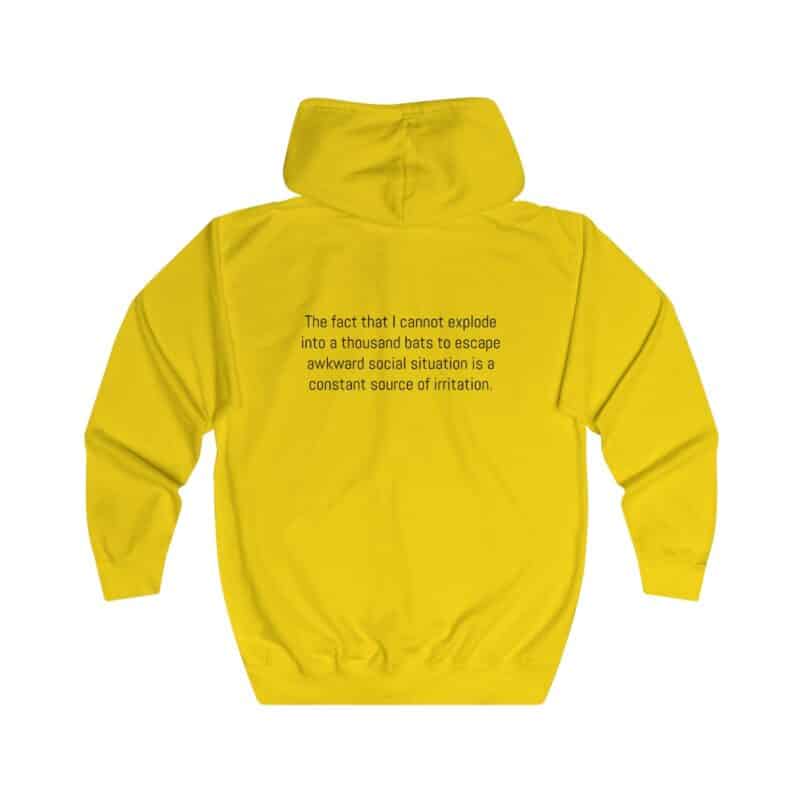 Funny Awkward Bat Meme Zip Hoodie