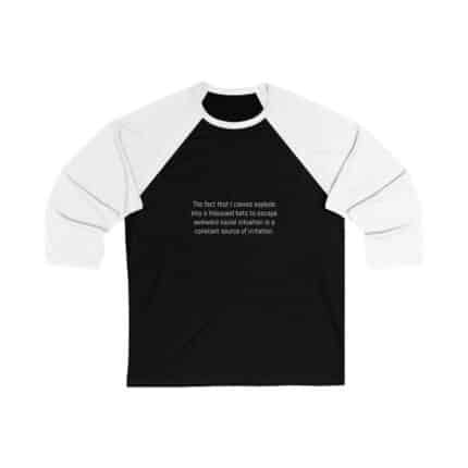 Funny Awkward Bat Meme 34 Sleeve Baseball Tee