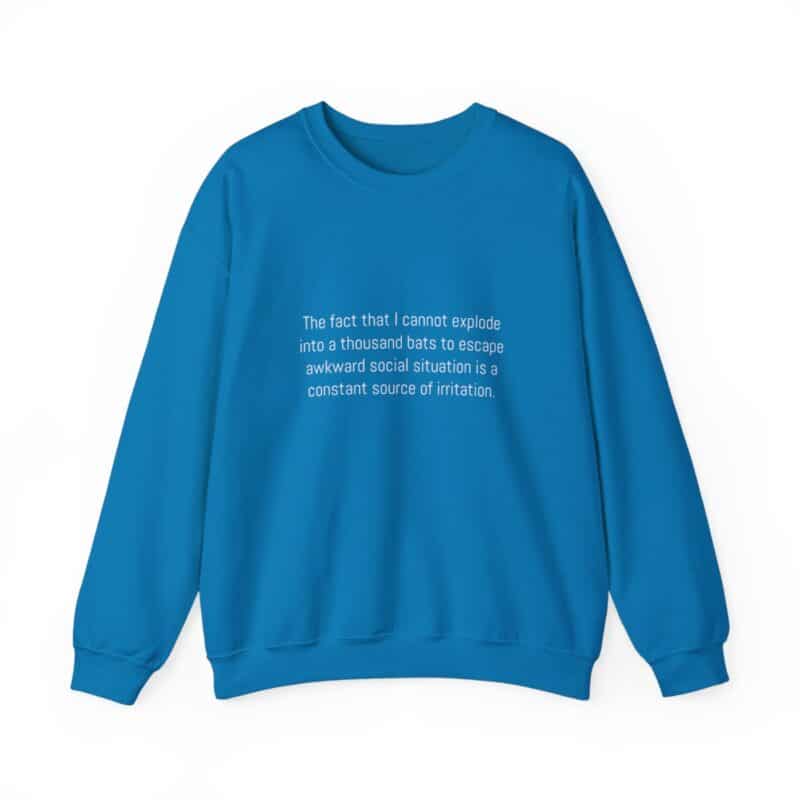 Funny Awkward Bat Meme Sweatshirt