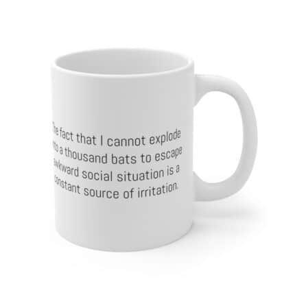 Funny Awkward Bat Meme Mug