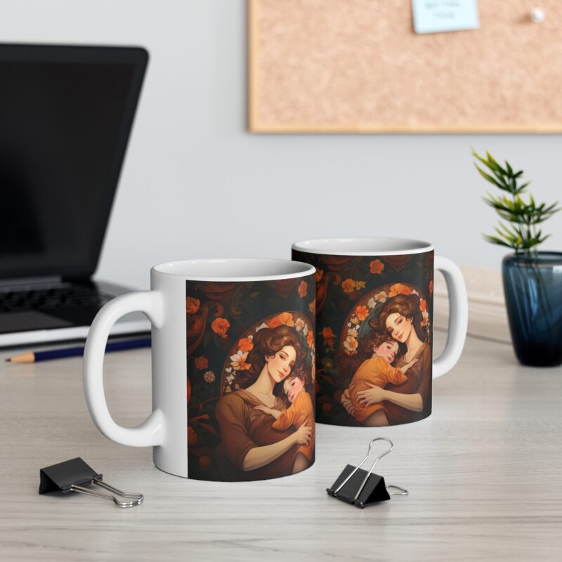 Art Deco Mother and Child Mug