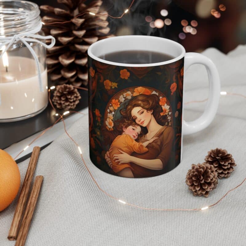 Art Deco Mother and Child Mug