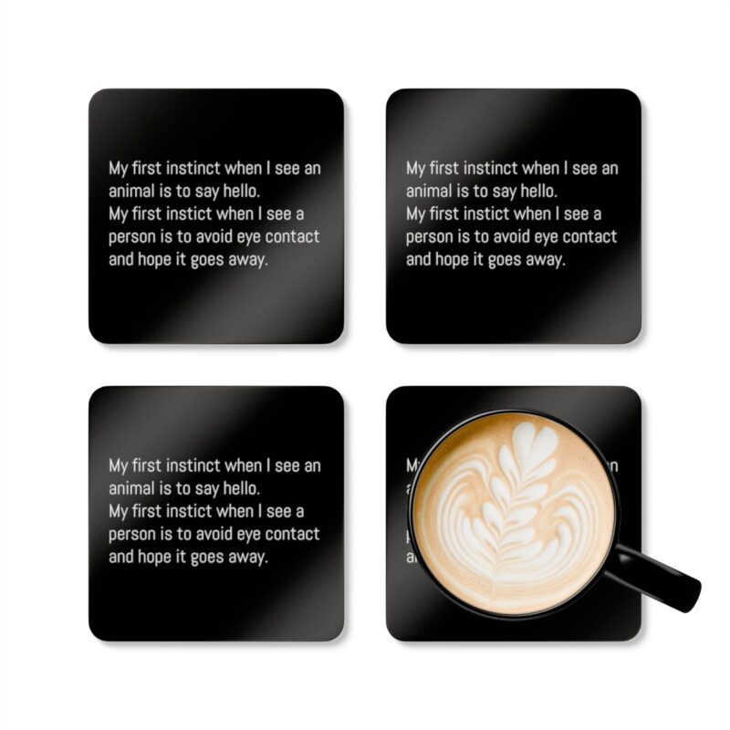 Funny Animal Lover Coaster Set