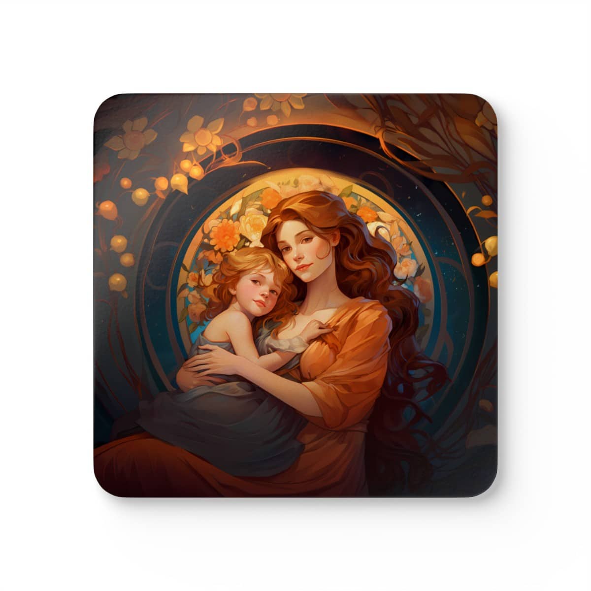 Art Deco Mother and Child Coaster Set