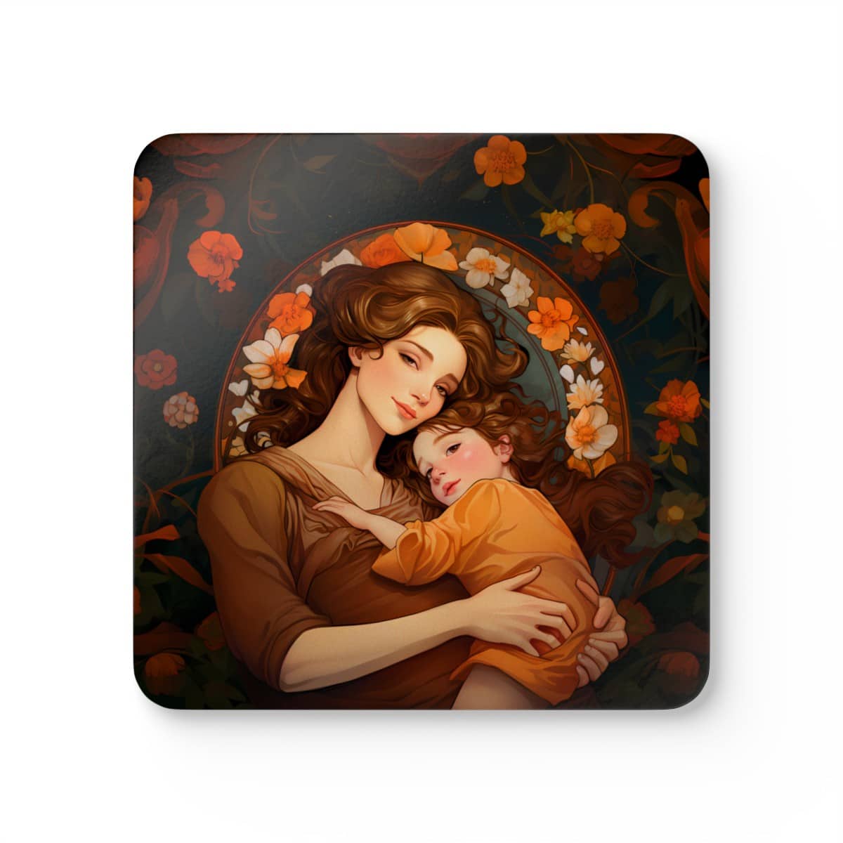 Art Deco Mother and Child Coaster Set