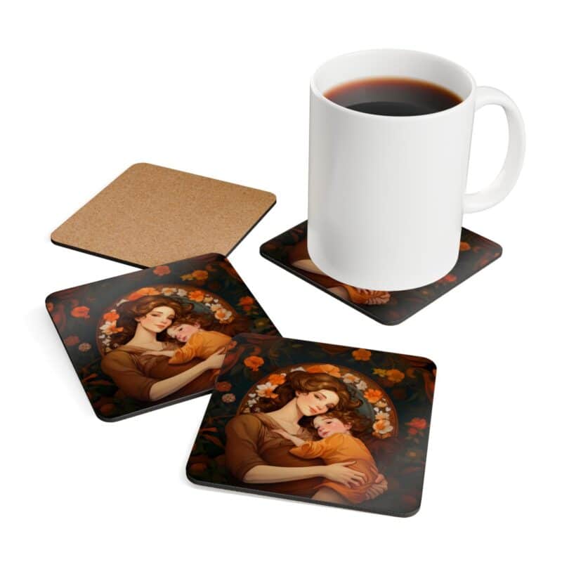 Art Deco Mother and Child Coaster Set