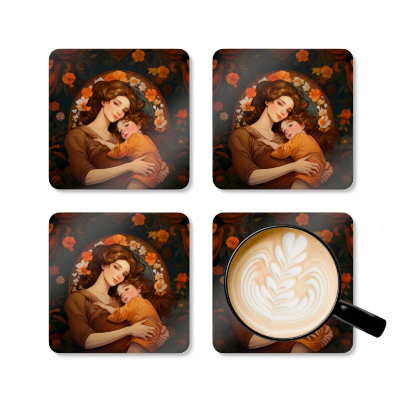 Art Deco Mother and Child Coaster Set