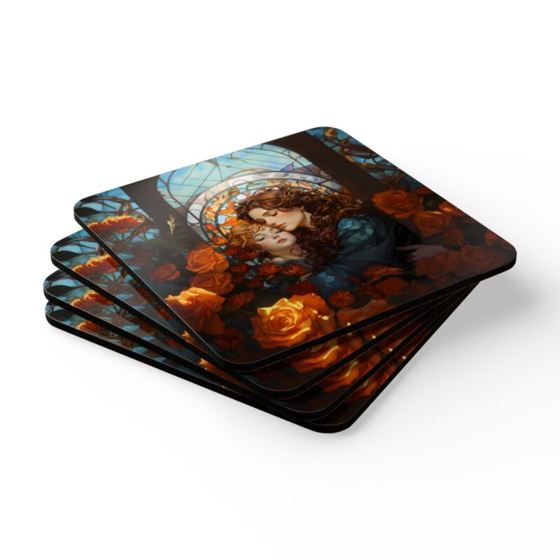 Art Deco Mother and Child Coaster Set