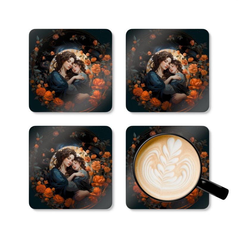 Art Deco Mother and Child Coaster Set