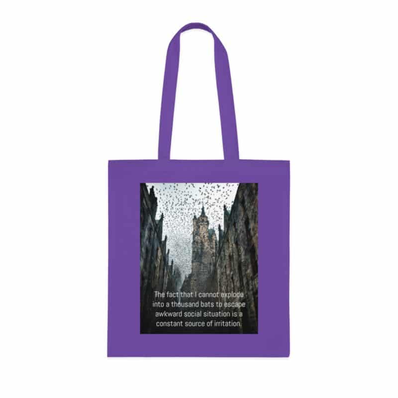 Funny Awkward Bat Meme Tote Bag