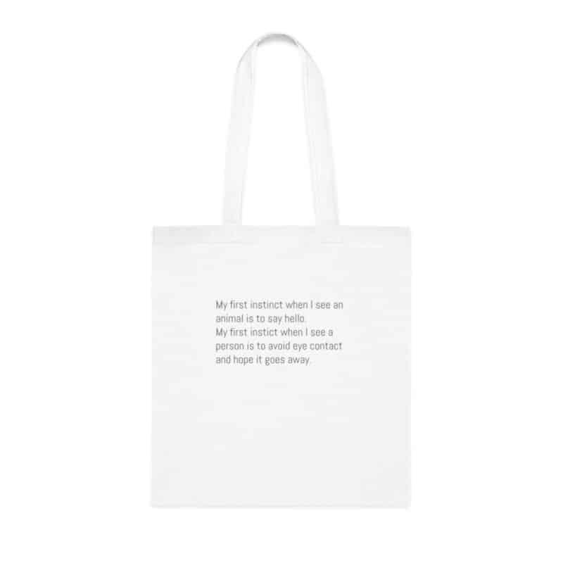 Funny Animal Lover Cotton Tote Bag