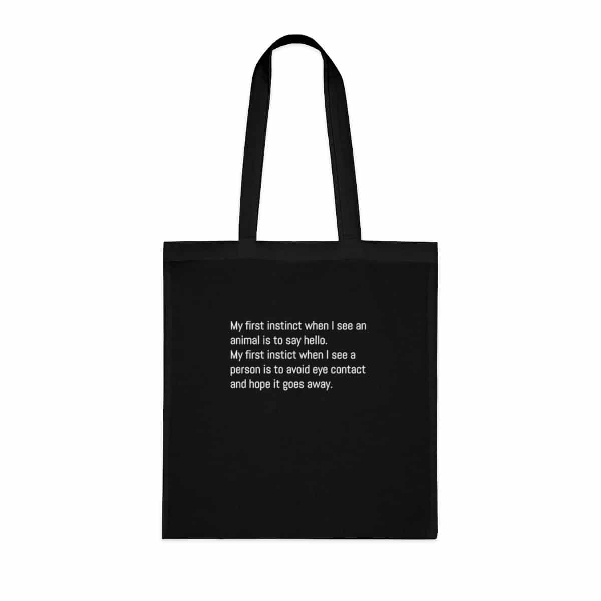 Funny Animal Lover Cotton Tote Bag