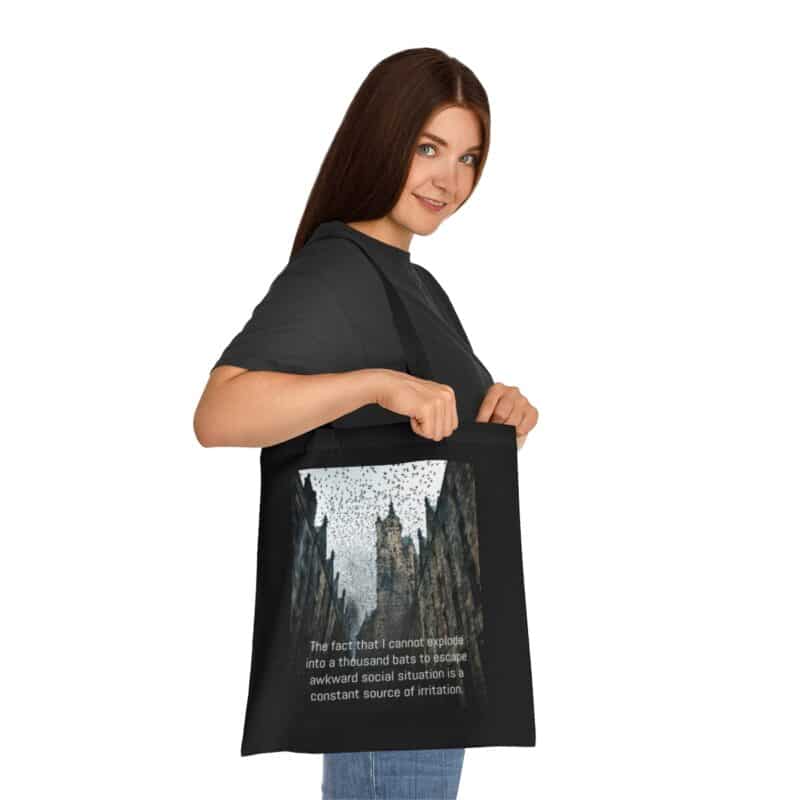 Funny Awkward Bat Meme Tote Bag