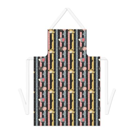 Cute Elephants, Giraffes and Zebras Apron