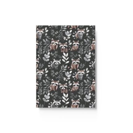 Cute Raccoon Print Hard-Backed Journal