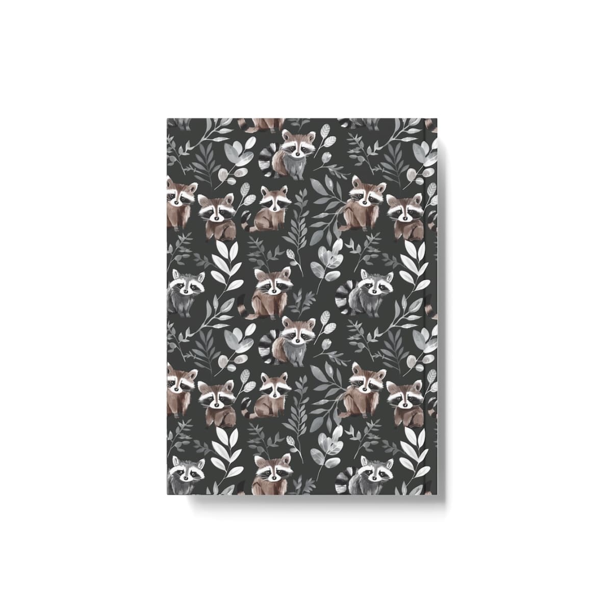 Cute Raccoon Print Hard-Backed Journal