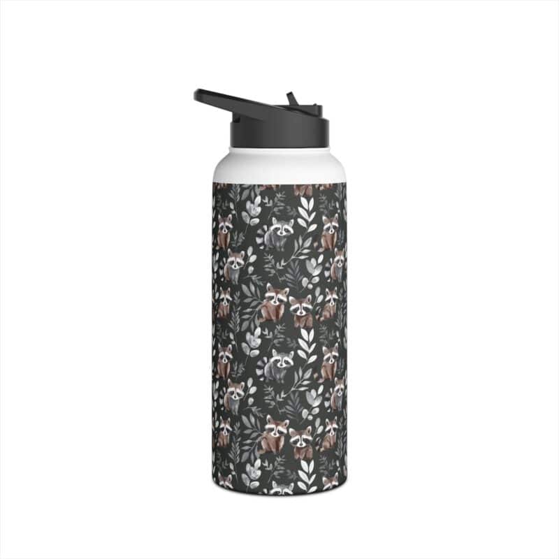 Cute Raccoon Stainless Steel Water Bottle