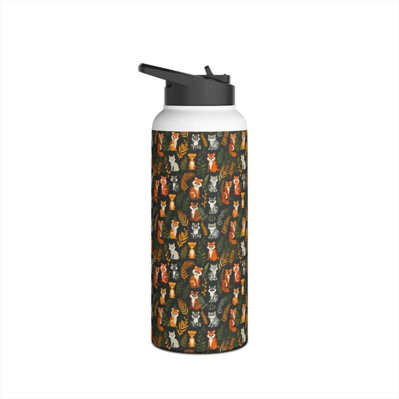 Adorable Wild Garden Animals Stainless Steel Water Bottle