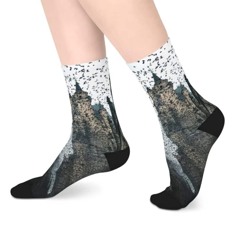 Bat Vampire Castle Socks