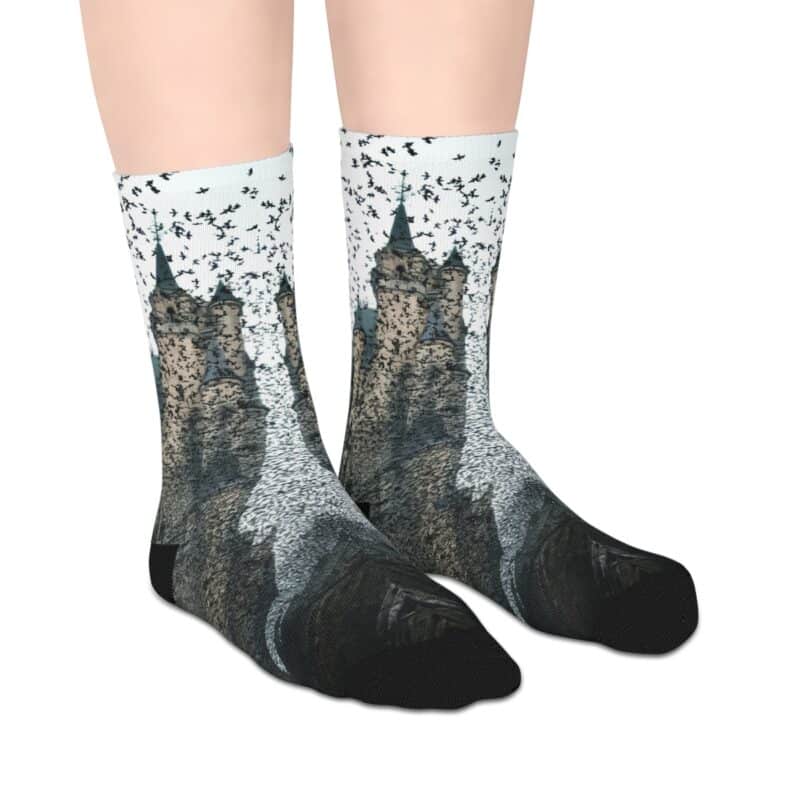 Bat Vampire Castle Socks