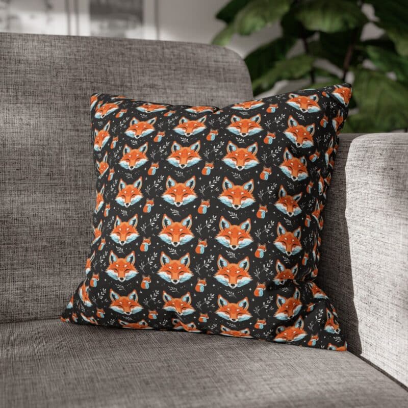 Cute Foxes Square Double-Sided Cushion Cover