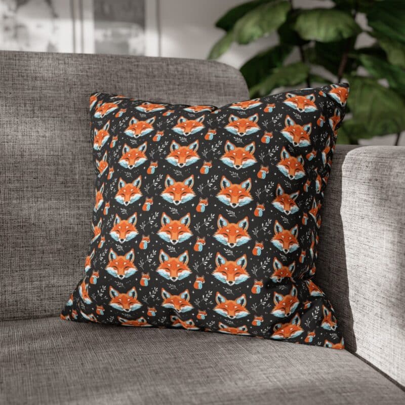 Cute Foxes Square Double-Sided Cushion Cover