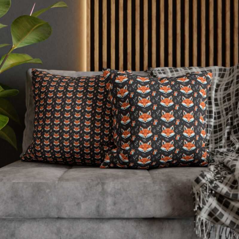 Cute Foxes Square Double-Sided Cushion Cover