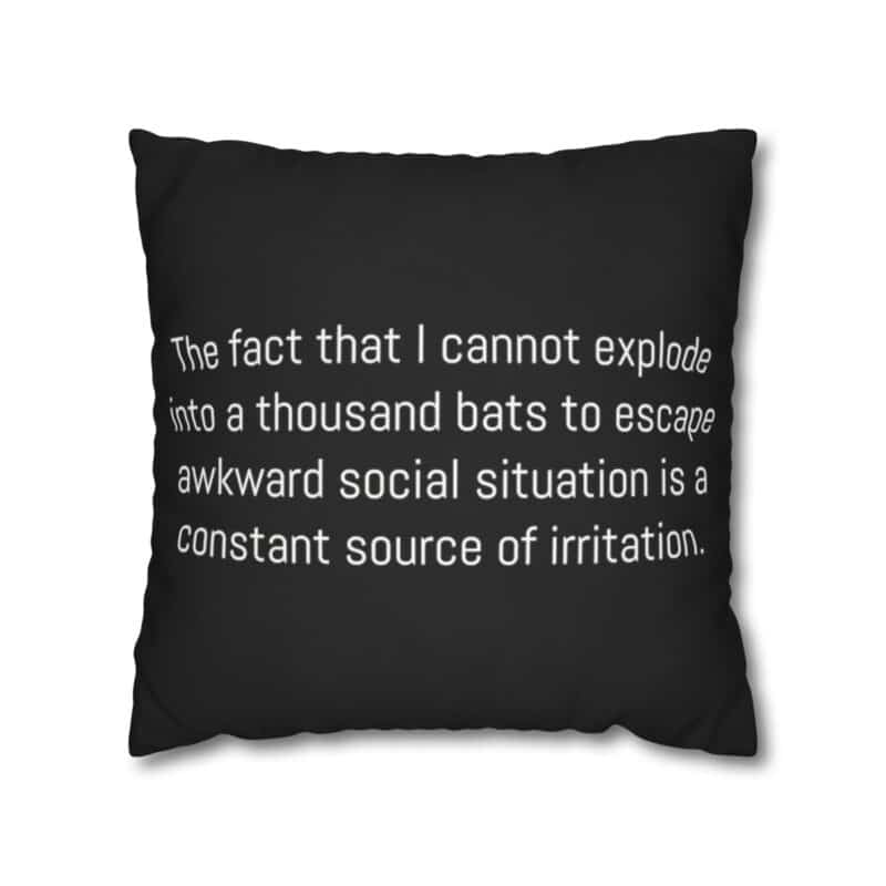 Funny Awkward Bat Meme Double-Sided Cushion Cover