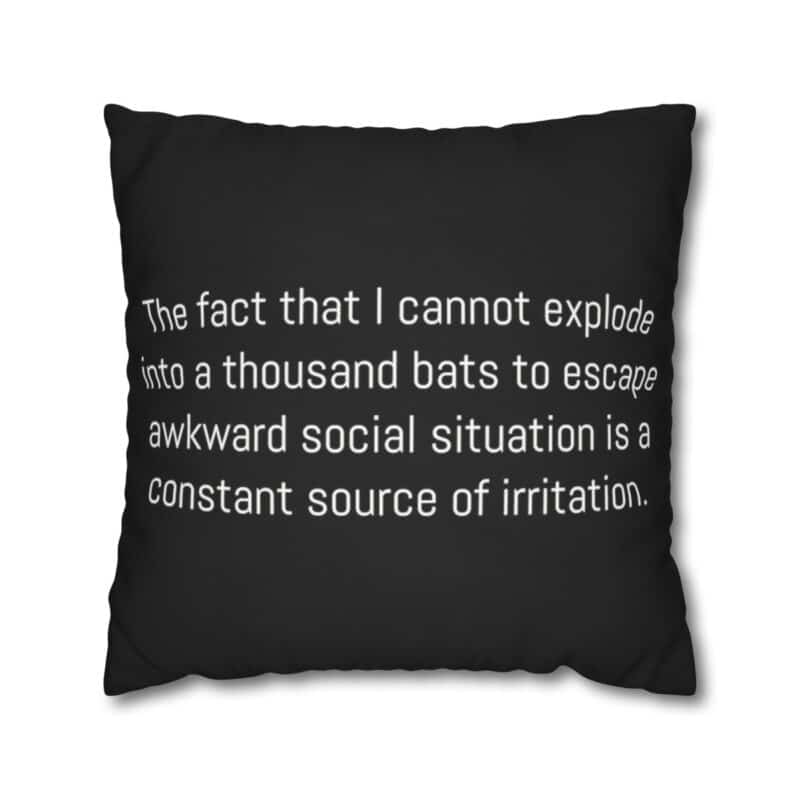 Funny Awkward Bat Meme Double-Sided Cushion Cover