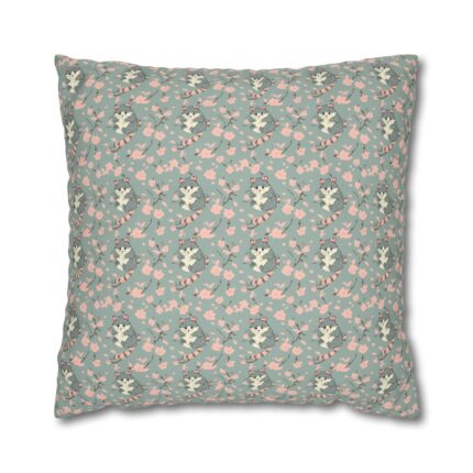 Vintage Possum Print Square Double-Sided Cushion Cover