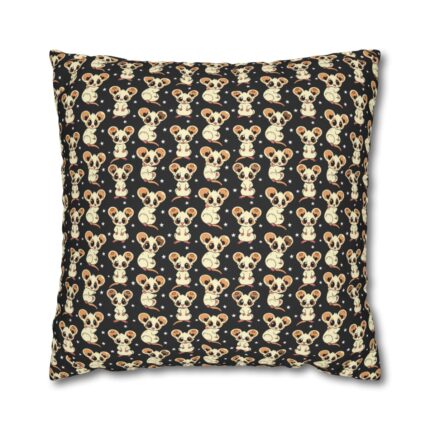 Vintage Cartoon Possum Square Double-Sided Cushion Cover