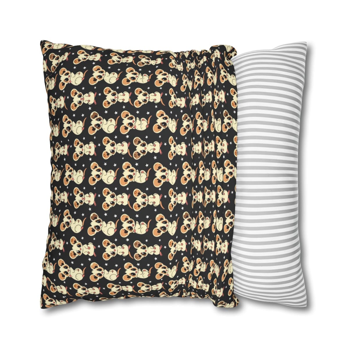 Vintage Cartoon Possum Square Double-Sided Cushion Cover