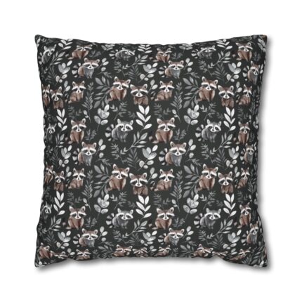 Vintage Raccoon Square Double-Sided Cushion Cover