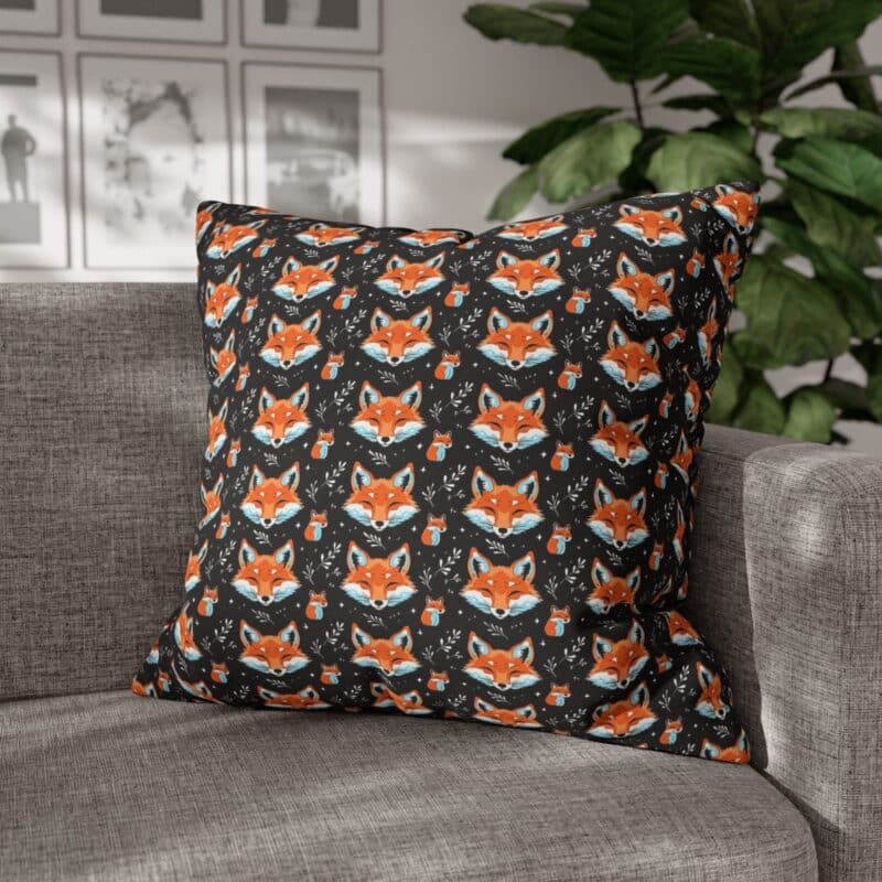 Cute Foxes Square Double-Sided Cushion Cover