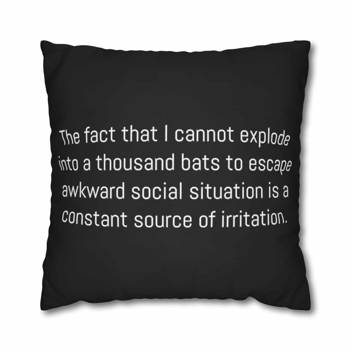 Funny Awkward Bat Meme Double-Sided Cushion Cover