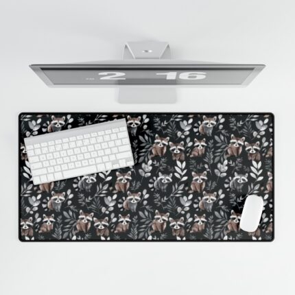 Adorable Raccoon Mouse Pad Desk Mat