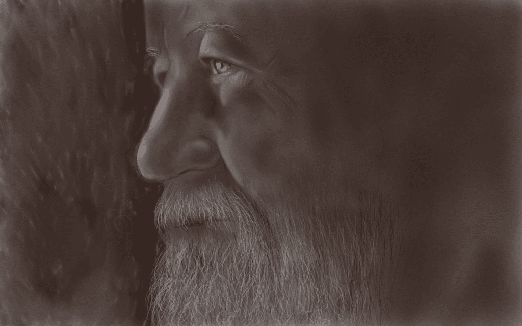 Old Man Digital Portrait